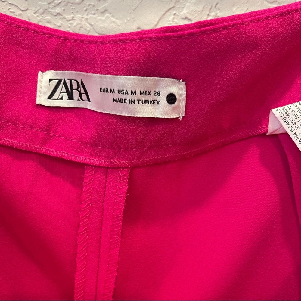 Zara Woman’s Wide Leg- High Waisted Pants/ Trousers Size: Medium, Preloved - Picture 4 of 12